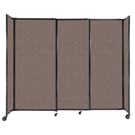 Versare StraightWall Sliding Portable Partition 7'2" x 6' Latte Fabric 1472313